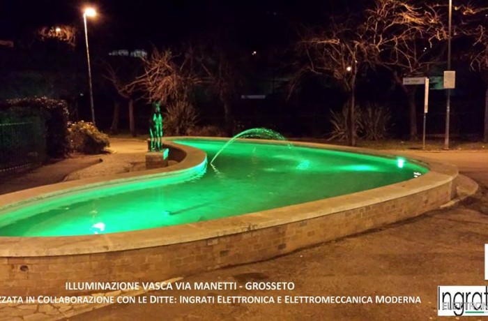 Realizzazione illuminazione vasca Via Manetti (Grosseto)